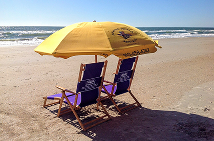 beach chair umbrella set